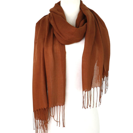 Plain Viscose Scarves VP1211A (12PC)