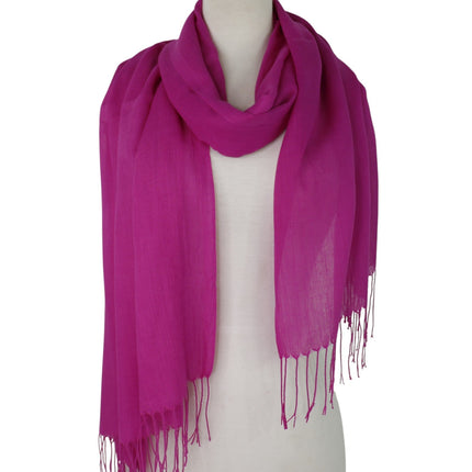Plain Viscose Scarves VP1211B (12PC)