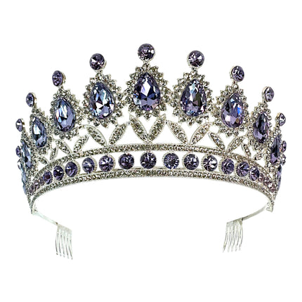 Crystal Tiara Crown HT0879 (2PC)