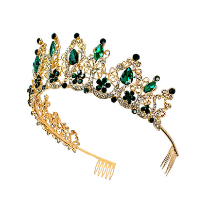 Crystal Tiara Crown HT0915 (2PC)