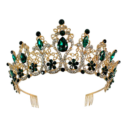 Crystal Tiara Crown HT0915 (2PC)