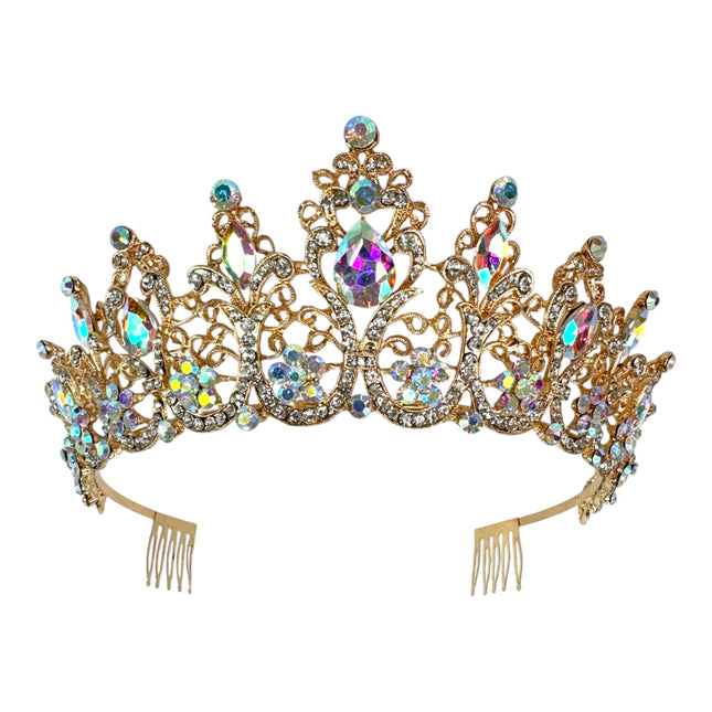 Crystal Tiara Crown HT915 (2PC)