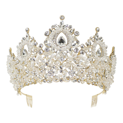 Crystal Tiara Crown HT0962 (2PC)