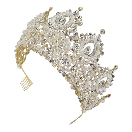 Crystal Tiara Crown HT0962 (2PC)