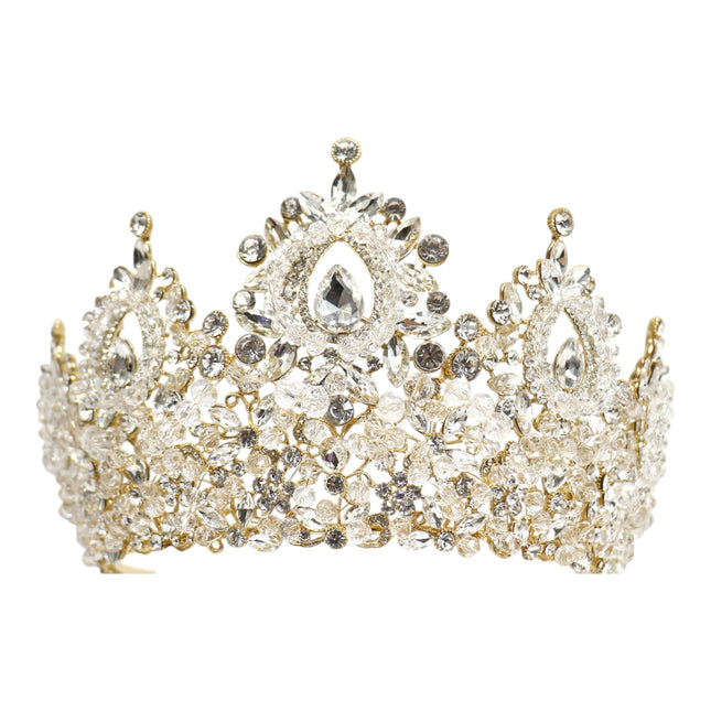 Crystal Tiara Crown HT0962 (2PC)