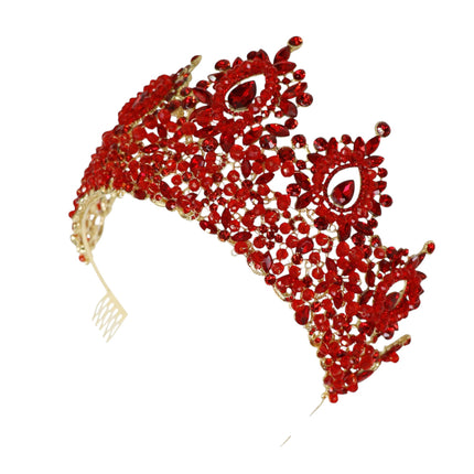 Crystal Tiara Crown HT0962 (2PC)