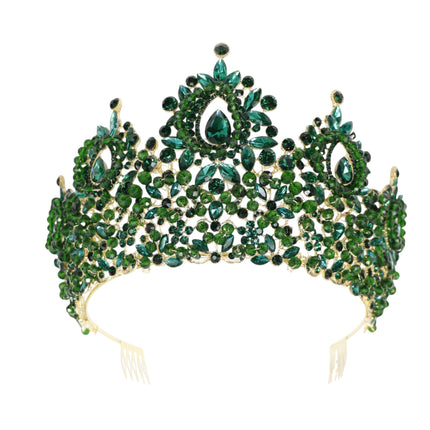 Crystal Tiara Crown HT0962 (2PC)