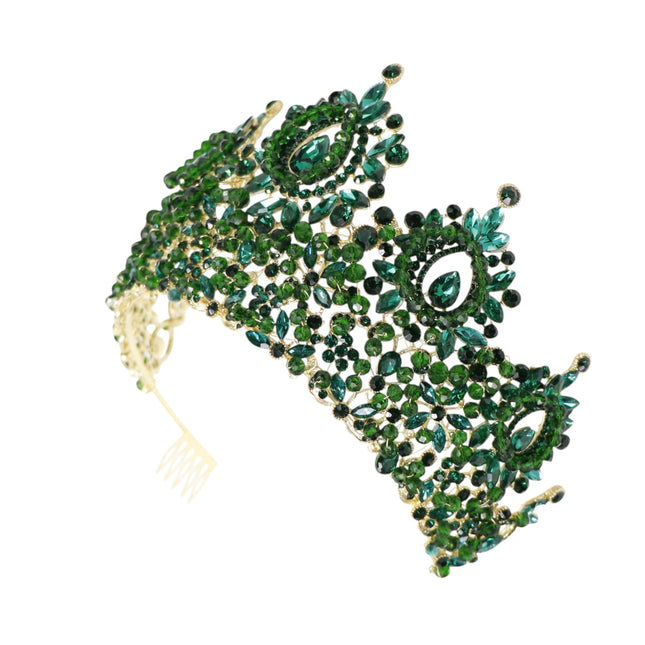 Crystal Tiara Crown HT0962 (2PC)