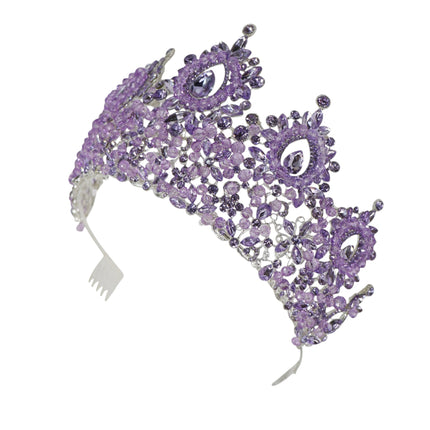 Crystal Tiara Crown HT0962 (2PC)