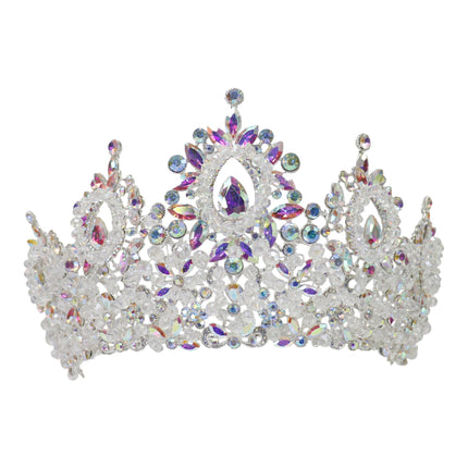 Crystal Tiara Crown HT0962 (2PC)