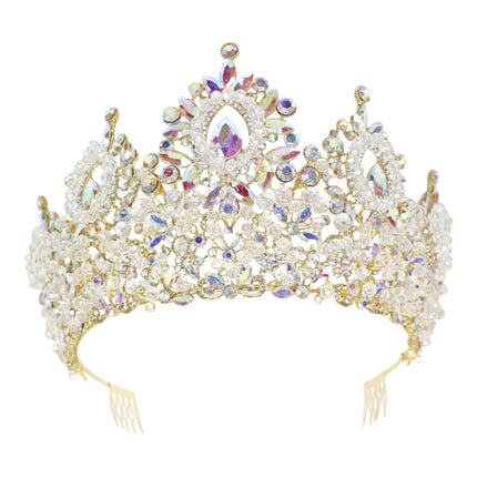 Crystal Tiara Crown HT0962 (2PC)