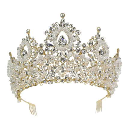Crystal Tiara Crown HT0962 (2PC)