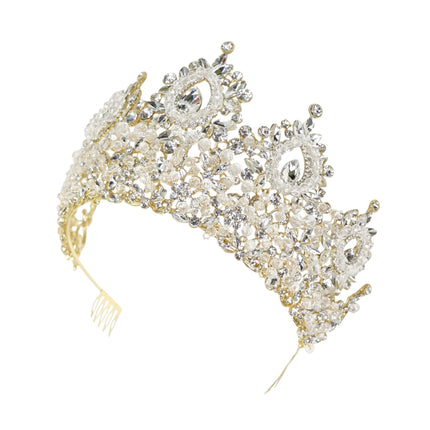 Crystal Tiara Crown HT0962 (2PC)