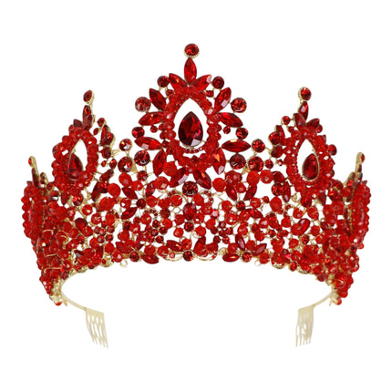 Crystal Tiara Crown HT0962 (2PC)