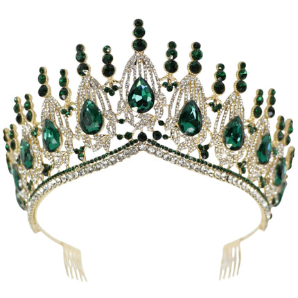 Crystal Tiara Crown HT0951 (2PC)