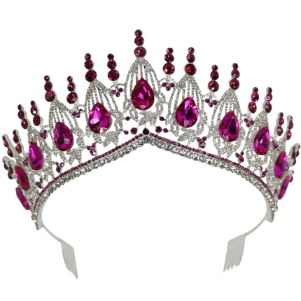 Crystal Tiara Crown HT0951 (2PC)