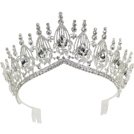 Crystal Tiara Crown HT0951 (2PC)