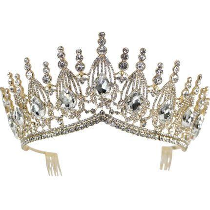 Crystal Tiara Crown HT0951 (2PC)