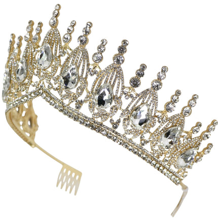 Crystal Tiara Crown HT0951 (2PC)