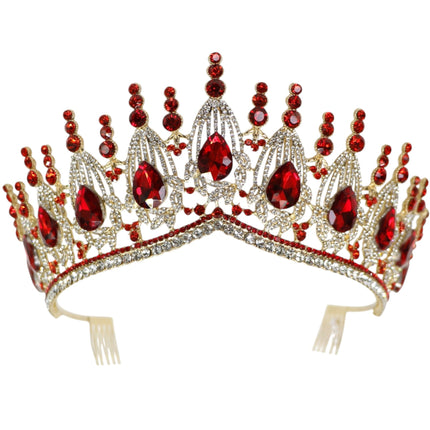 Crystal Tiara Crown HT0951 (2PC)