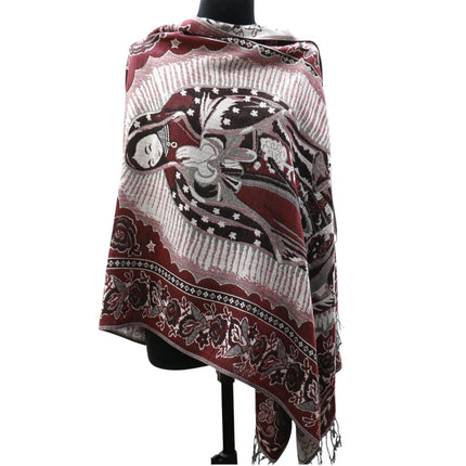 Metallic Pashmina Our Lady of Guadalupe SCF3719-28 (12PC)