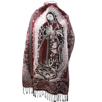 Metallic Pashmina Our Lady of Guadalupe SCF3719-28 (12PC)