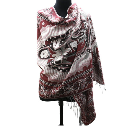 Metallic Pashmina Our Lady of Guadalupe SCF3719-28 (12PC)