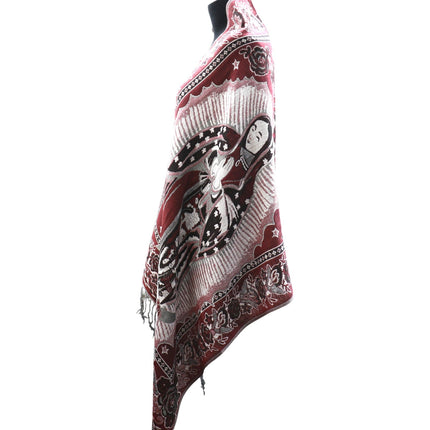 Metallic Pashmina Our Lady of Guadalupe SCF3719-28 (12PC)