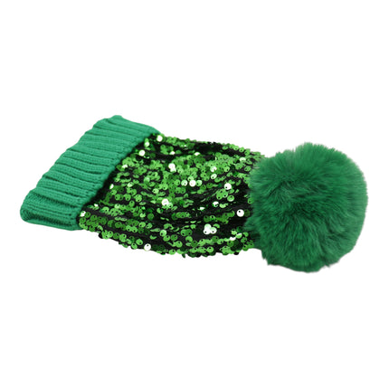 Pom Pom Sequin Beanie HA3715-1 (6PC)