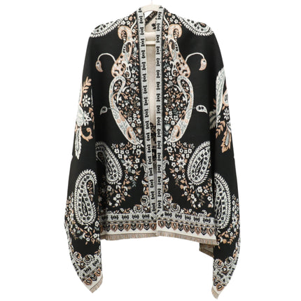 Cashmere Feel Winter Reversible Floral Paisley Scarves SCF5726-52 (12PC)