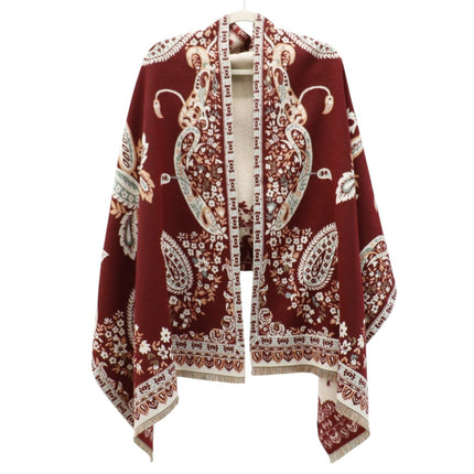 Cashmere Feel Winter Reversible Floral Paisley Scarves SCF5726-52 (12PC)