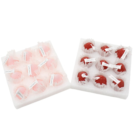 Strawberry Shaped Scented Candle C-26 (12Packs)