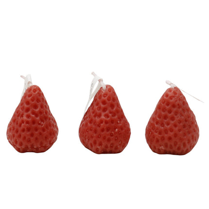 Strawberry Shaped Scented Candle C-26 (12Packs)