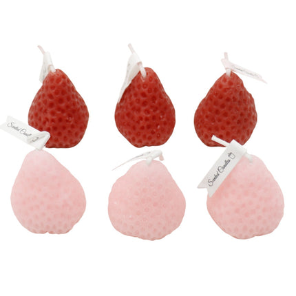 Strawberry Shaped Scented Candle C-26 (12Packs)