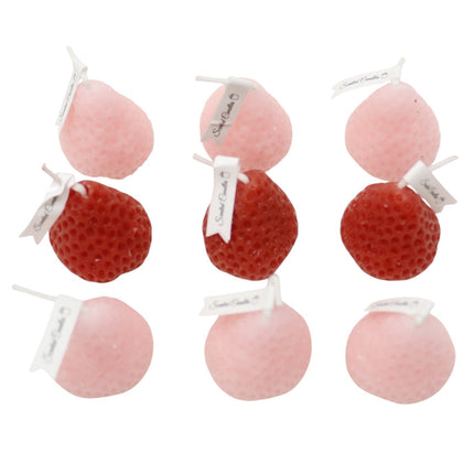 Strawberry Shaped Scented Candle C-26 (12Packs)