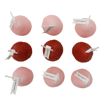 Strawberry Shaped Scented Candle C-26 (12Packs)