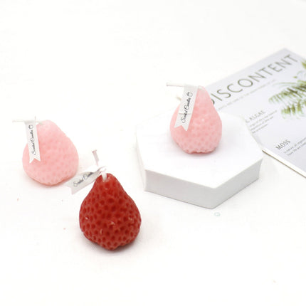 Strawberry Shaped Scented Candle C-26 (12Packs)