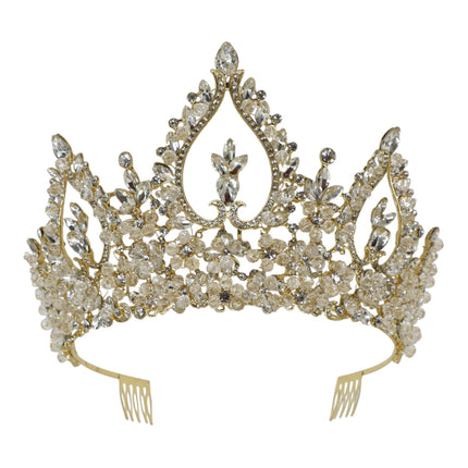 Crystal Tiara Crown HT0976 (2PC)