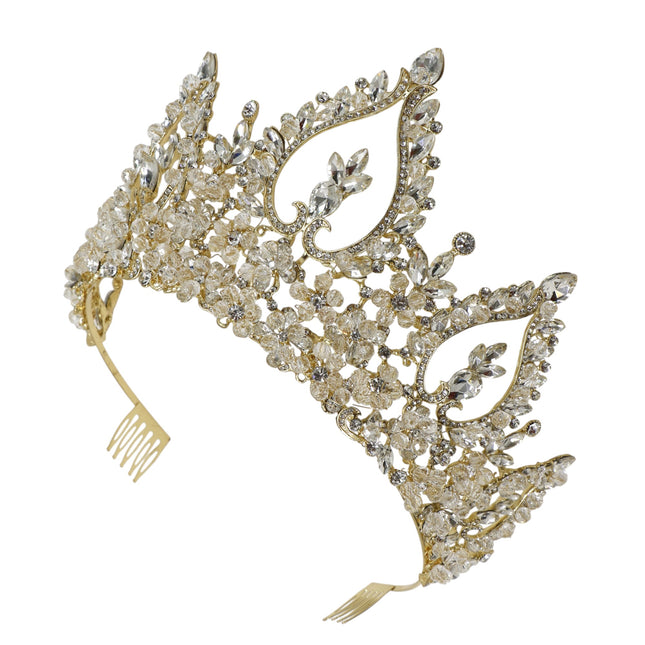 Crystal Tiara Crown HT0976 (2PC)