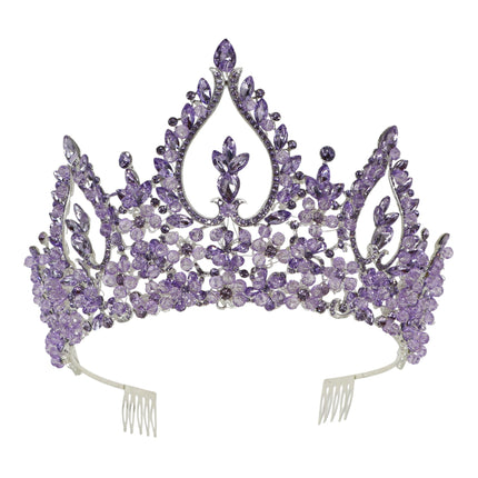 Crystal Tiara Crown HT0976 (2PC)