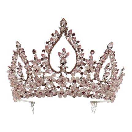 Crystal Tiara Crown HT0976 (2PC)