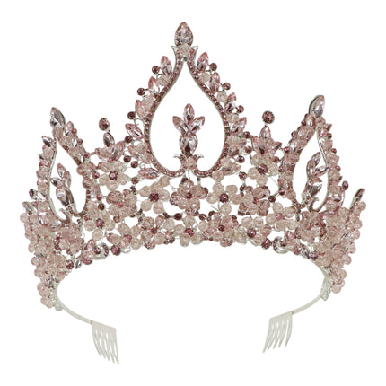 Crystal Tiara Crown HT0976 (2PC)