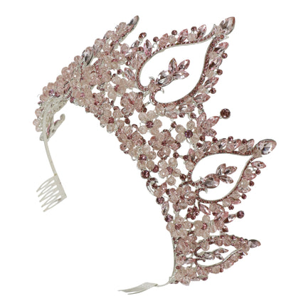 Crystal Tiara Crown HT0976 (2PC)