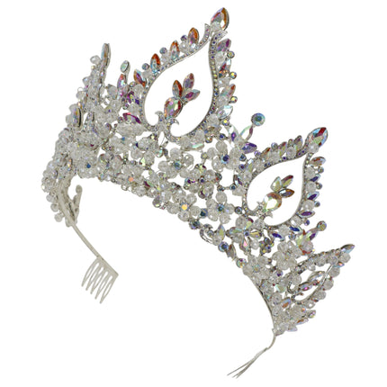 Crystal Tiara Crown HT0976 (2PC)