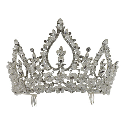 Crystal Tiara Crown HT0976 (2PC)