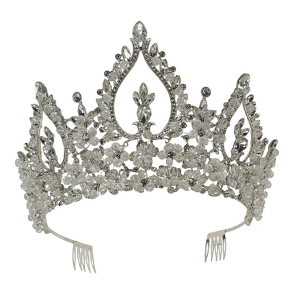 Crystal Tiara Crown HT0976 (2PC)