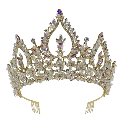 Crystal Tiara Crown HT0976 (2PC)