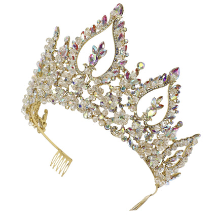 Crystal Tiara Crown HT0976 (2PC)