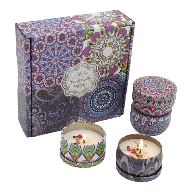 Bohemia 4pcs Fragrance Scented Candle AC5113-2 (12Pack)
