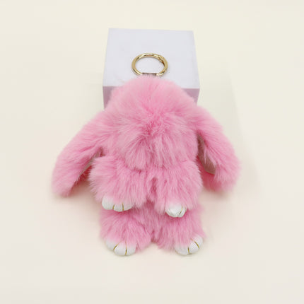 Cut Rabbit Pom Pom Keychain KC0225-5 (12PC)